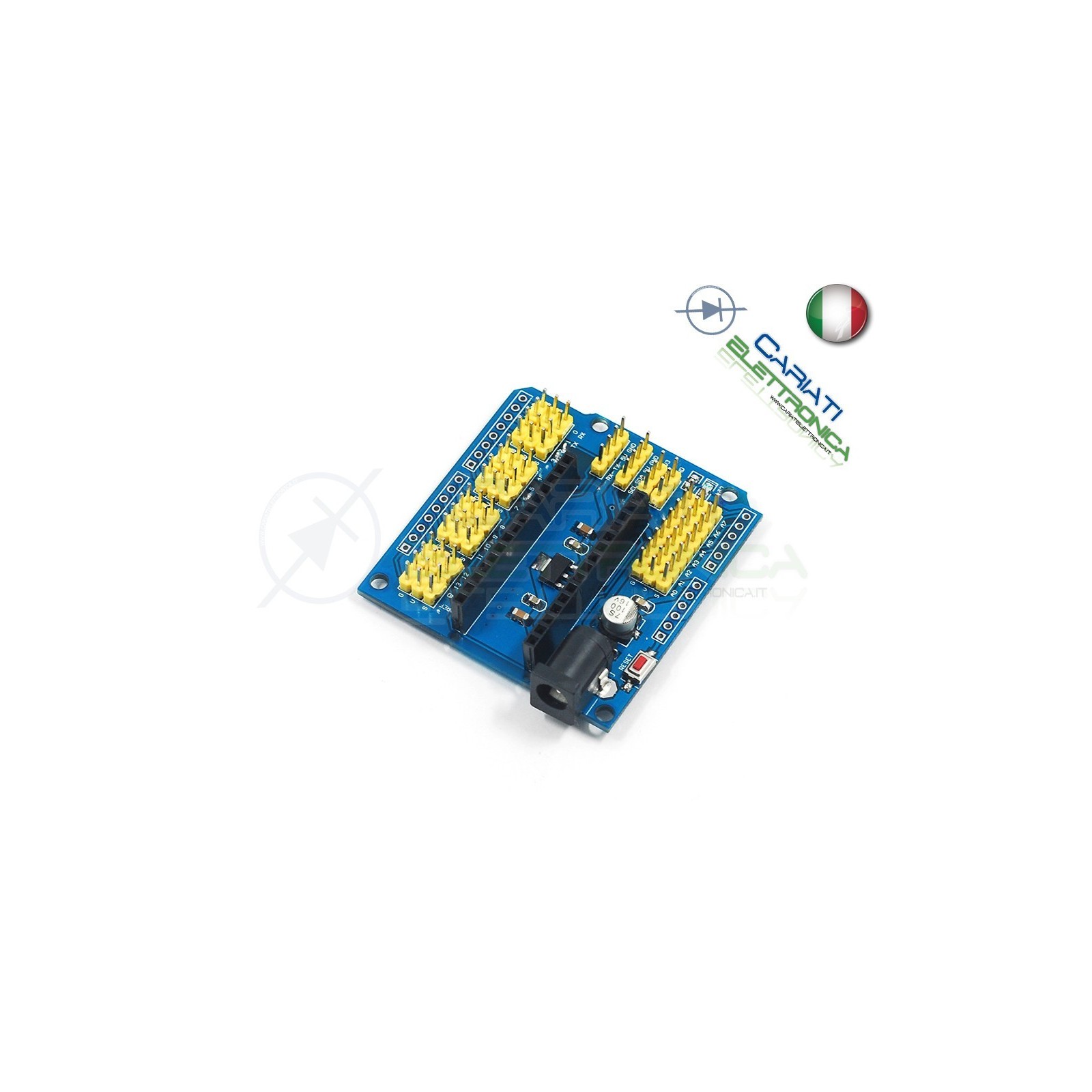 SCHEDA I/O ESPANSIONE MULTIFUNZIONE SENSORI SHIELD PER ARDUINO NANO V3 Generico