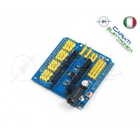 SCHEDA I/O ESPANSIONE MULTIFUNZIONE SENSORI SHIELD PER ARDUINO NANO V3 Generico