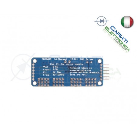 PWM Servo Drive shield Modulo I2C PCA9685 16 Canali 12-bit per Arduino