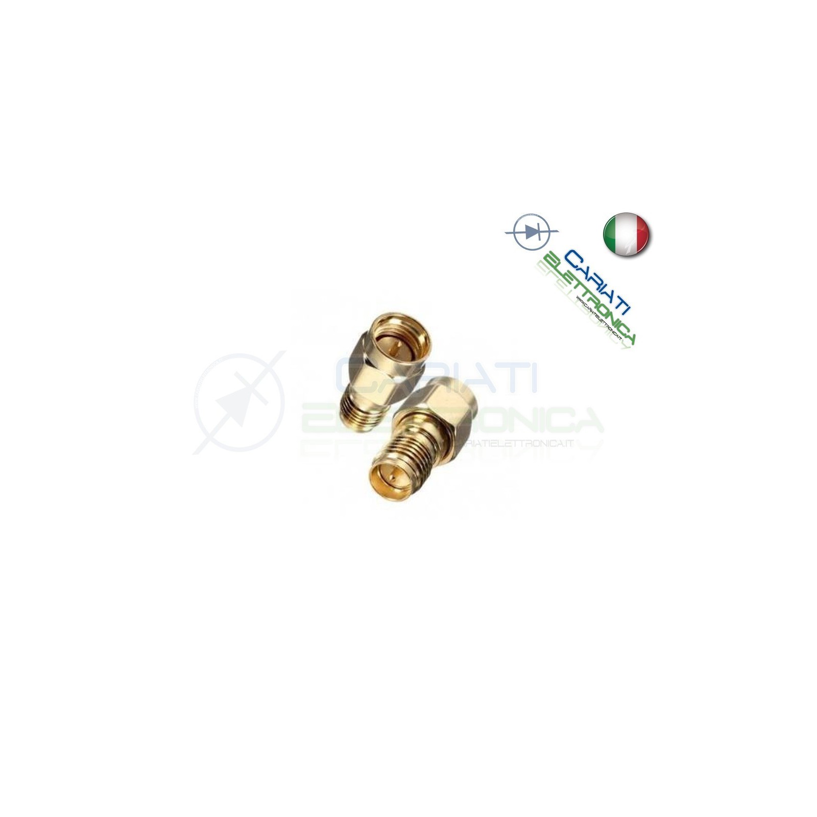 1 PEZZO Connettore Adattatore da SMA Maschio a RP SMA femmina RF WiFi Router Generico