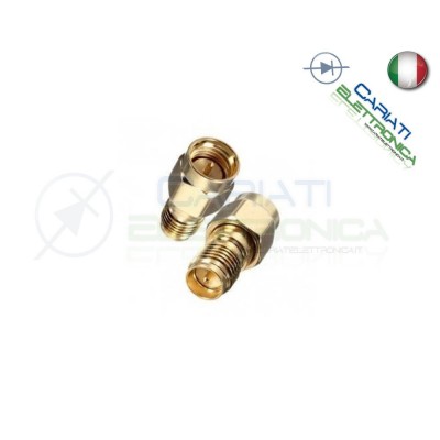 1 PEZZO Connettore Adattatore da SMA Maschio a RP SMA femmina RF WiFi Router Generico