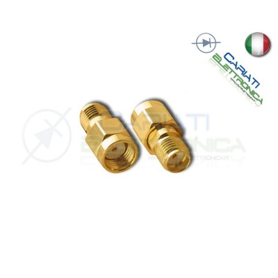 1 PEZZO Connettore Adattatore da SMA Femmina RP SMA Maschio RF WiFi Router Generico