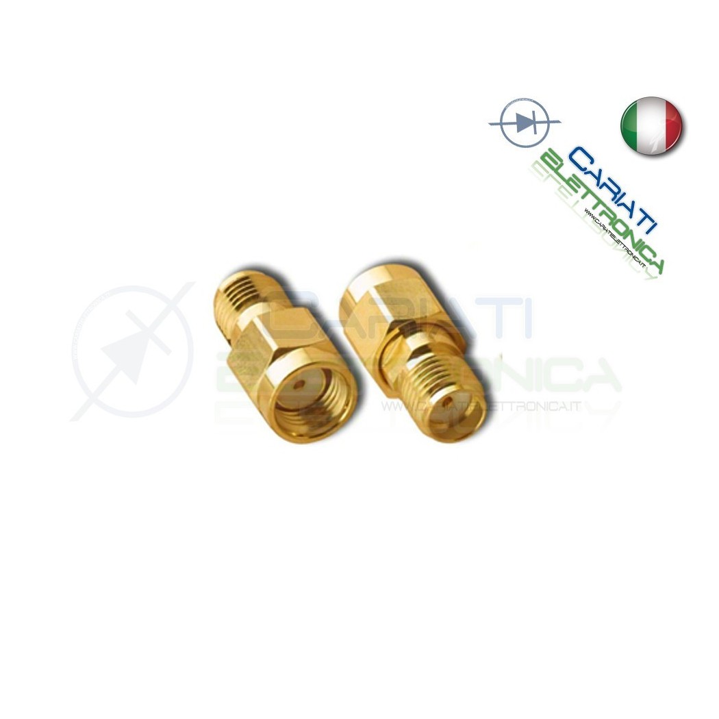 1 PEZZO Connettore Adattatore da SMA Femmina RP SMA Maschio RF WiFi Router Generico