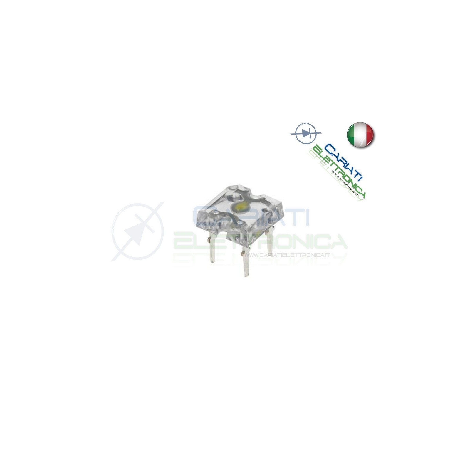 10 pz Led ROSSO Super Flux Sflux 1500mcd 120°