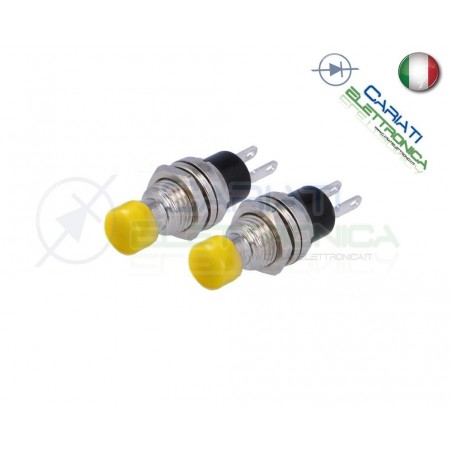 2 PEZZI PULSANTE NORMALMENTE CHIUSO 125V 1A GIALLO
