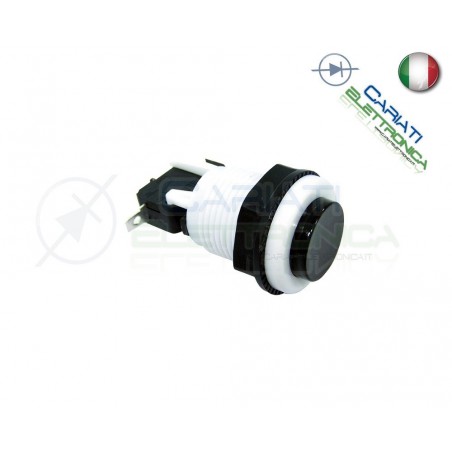 1 PEZZO PULSANTE ARCADE SPDT 250V 4A NERO