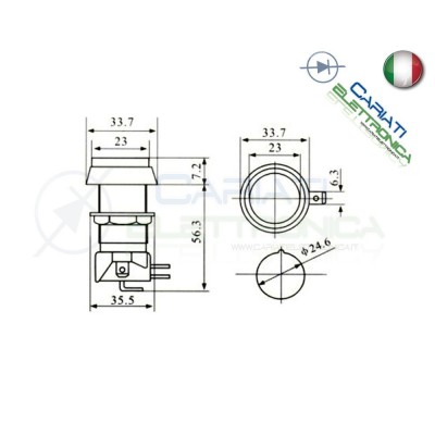 Pulsante Arcade Spdt 250V 4A Rosso Generico