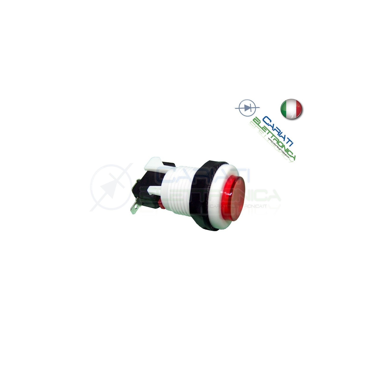 Pulsante Arcade Spdt 250V 4A Rosso Generico