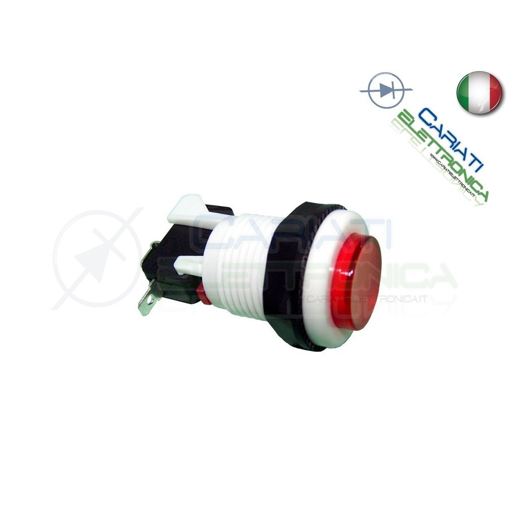 Pulsante Arcade Spdt 250V 4A Rosso Generico