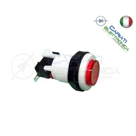 Pulsante Arcade Spdt 250V 4A Rosso Generico