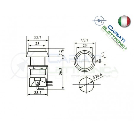 KIT PULSANTI ARCADE SPDT 250V 4A NERO ROSSO VERDE BLU GIALLO