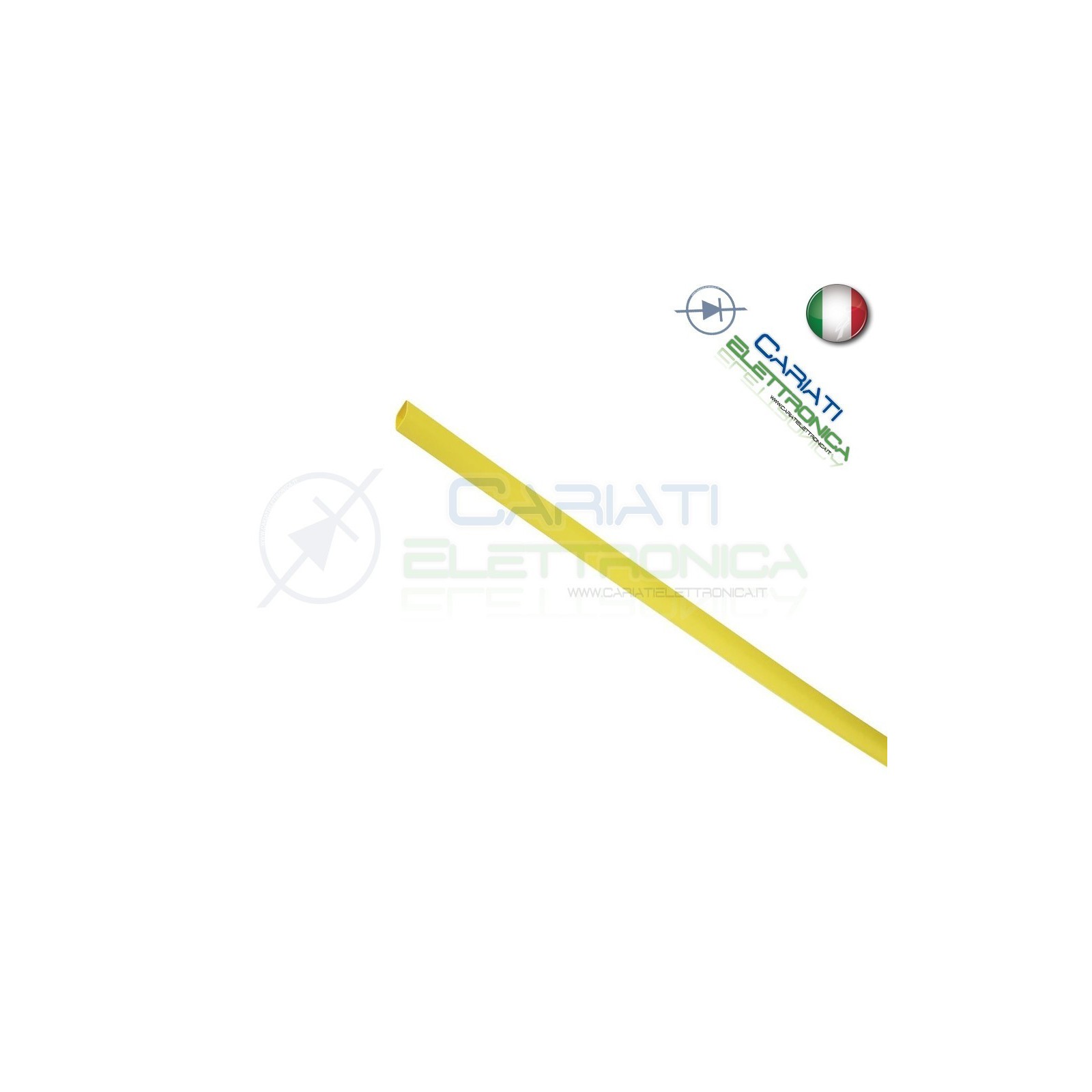 Guaina Termoretraibile Termorestringente GIALLA 10m da 2mm