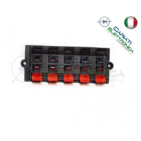 Morsettiera a Molla per Casse Audio Altoparlante Speaker 10 poli 78mm