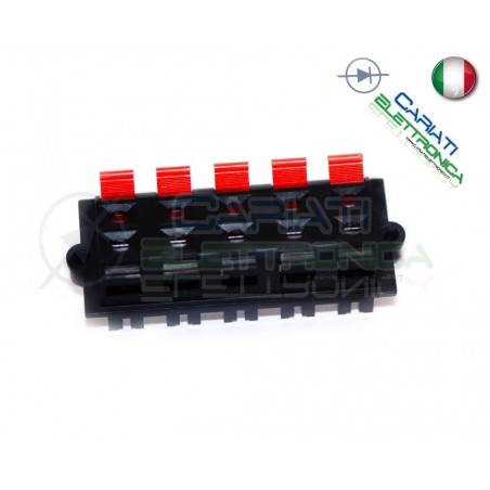 Morsettiera a Molla per Casse Audio Altoparlante Speaker 10 poli 78mm