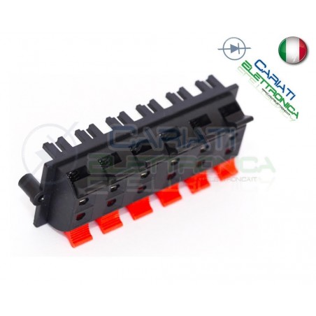 Morsettiera a Molla per Casse Audio Altoparlante Speaker 12 poli 83mm