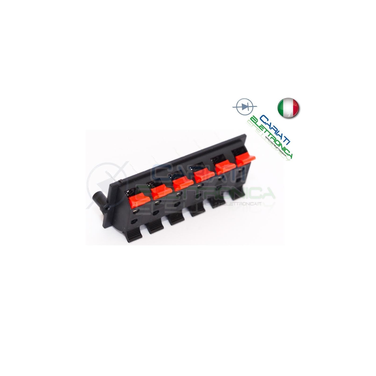 Morsettiera a Molla per Casse Audio Altoparlante Speaker 12 poli 83mm
