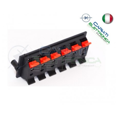 Morsettiera a Molla per Casse Audio Altoparlante Speaker 12 poli 83mm