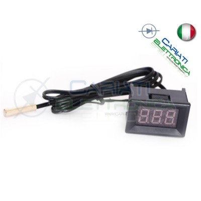 MINI TERMOMETRO DIGITALE da PANNELLO LED BLU -20 a +100℃ NTC DC auto camper