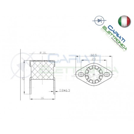 Termostato Interruttore Termico 150°C N.O. Ventole Dissipatore