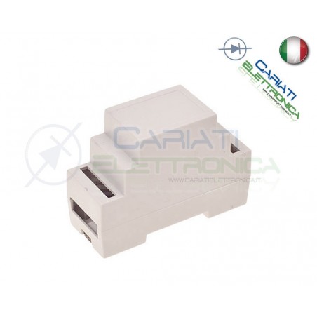 Contenitore Custodia DIN per Guida DIN Grigio Domotica PS