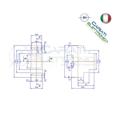 Contenitore Custodia DIN per Guida DIN Grigio Domotica PS