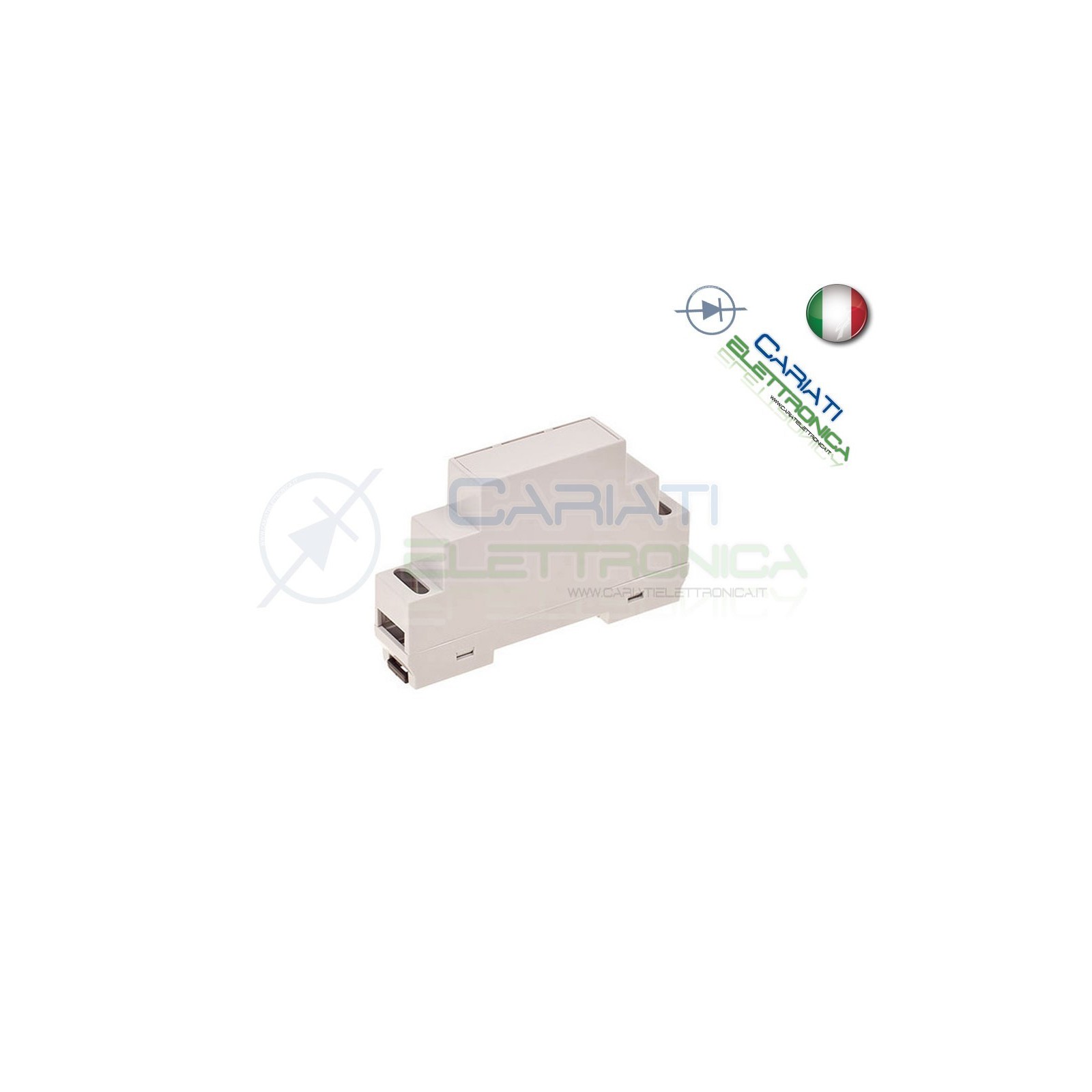 Contenitore Custodia DIN per Guida DIN Grigio Domotica PS