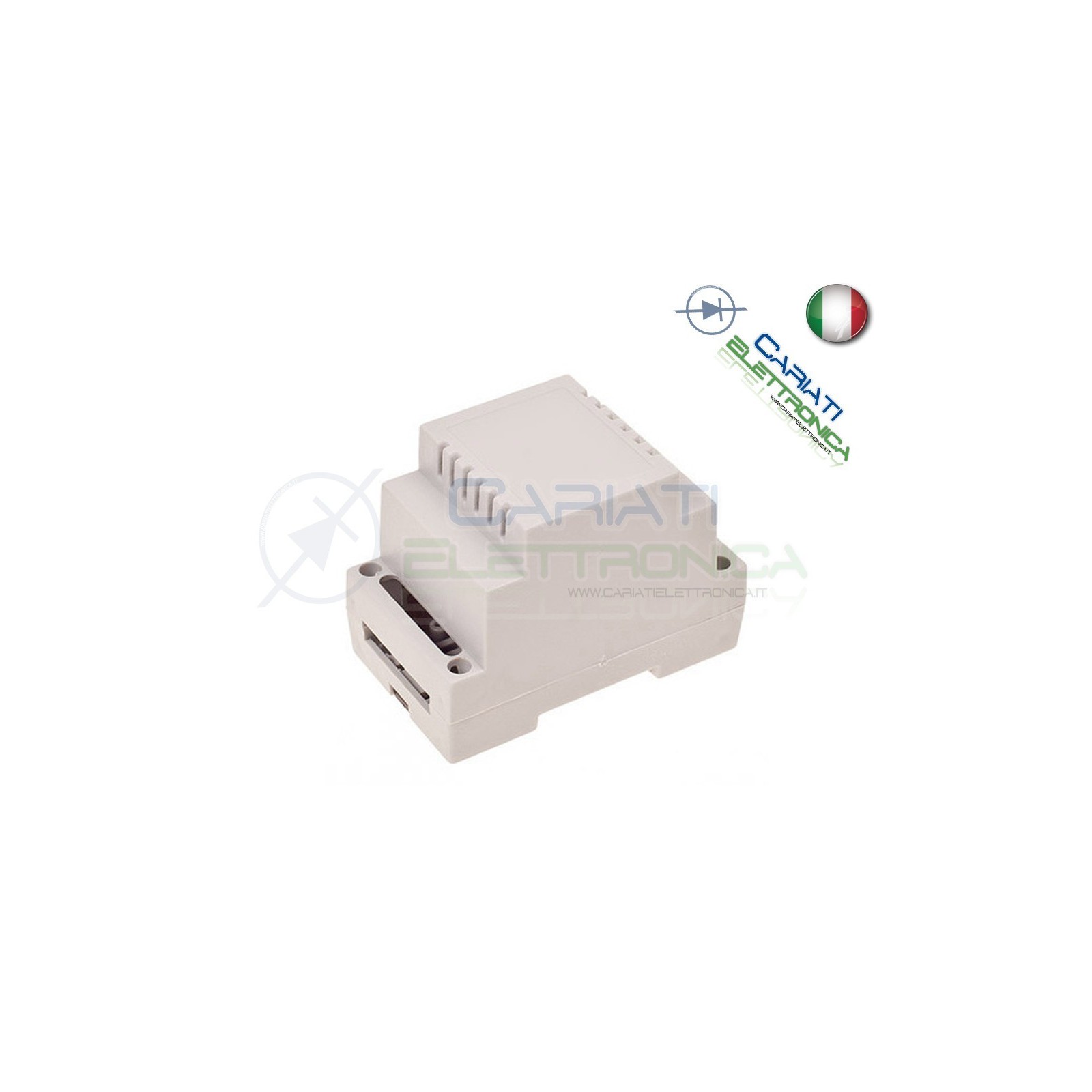 Contenitore Custodia DIN 90x53x65mm per Guida DIN Grigio Domotica Krade