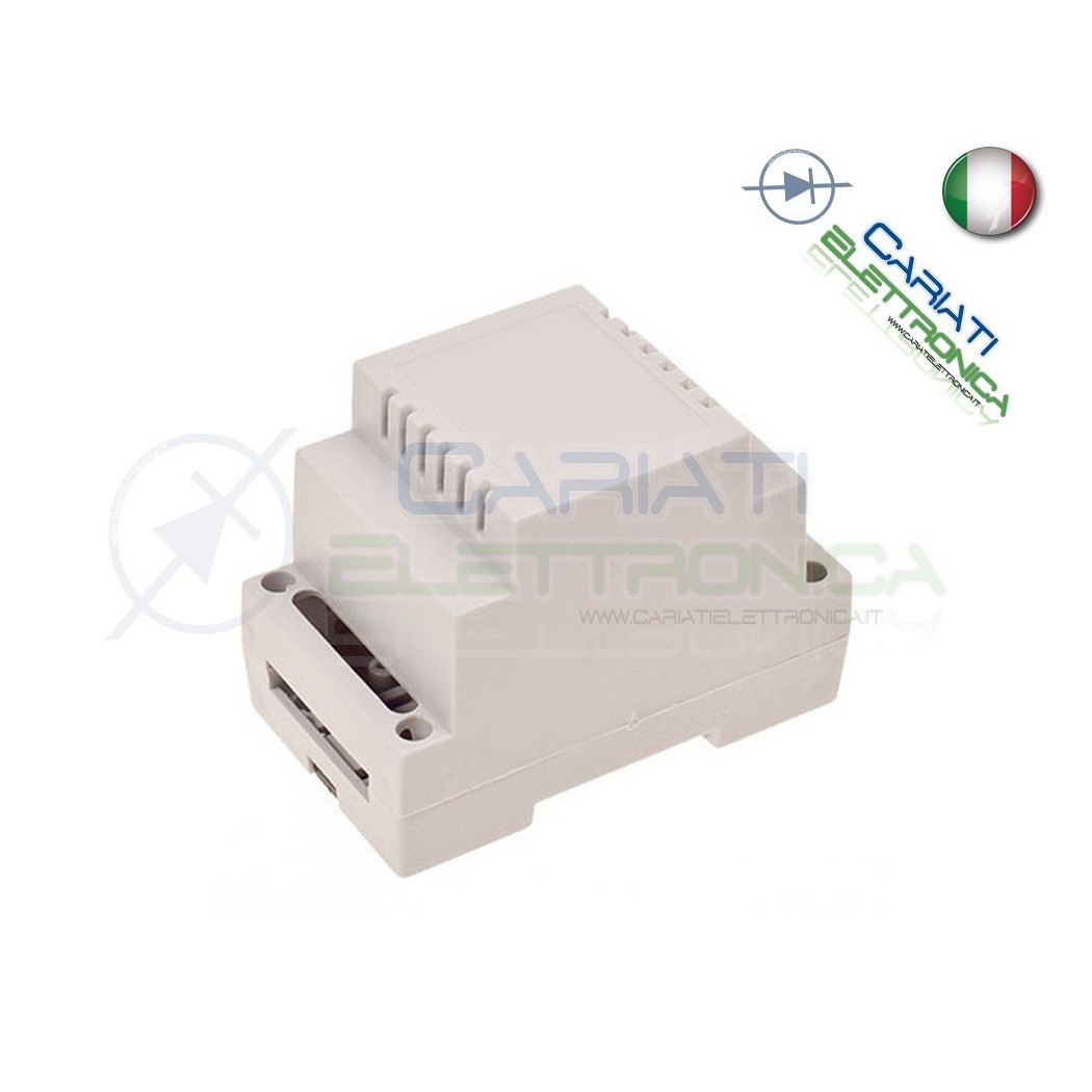 Contenitore Custodia DIN per Guida DIN Grigio DomoticaKrade