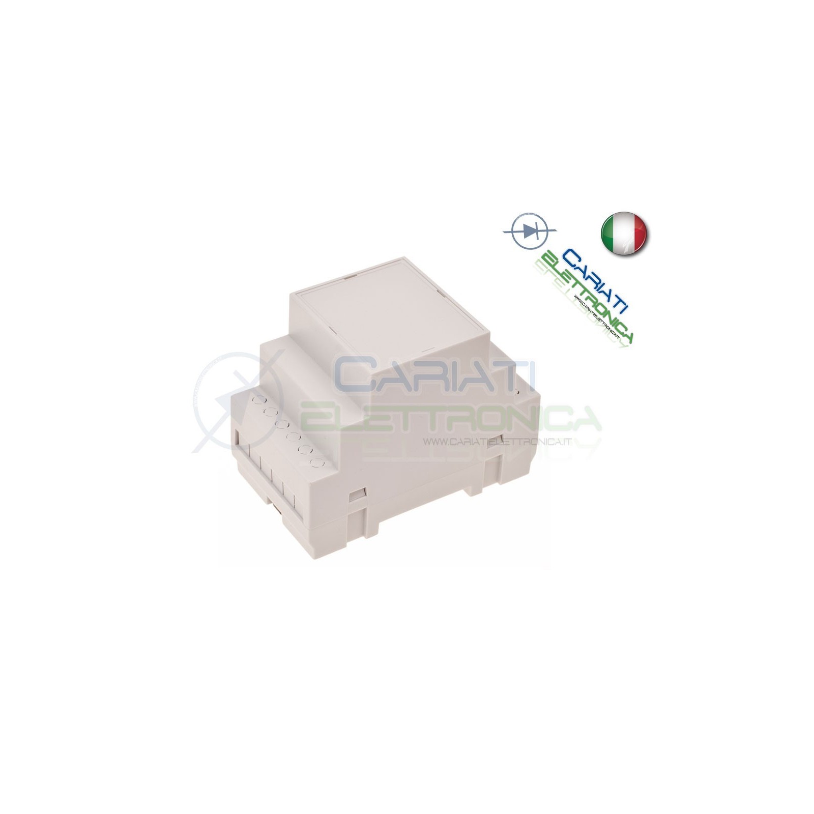 Contenitore Custodia DIN per Guida DIN Grigio Domotica