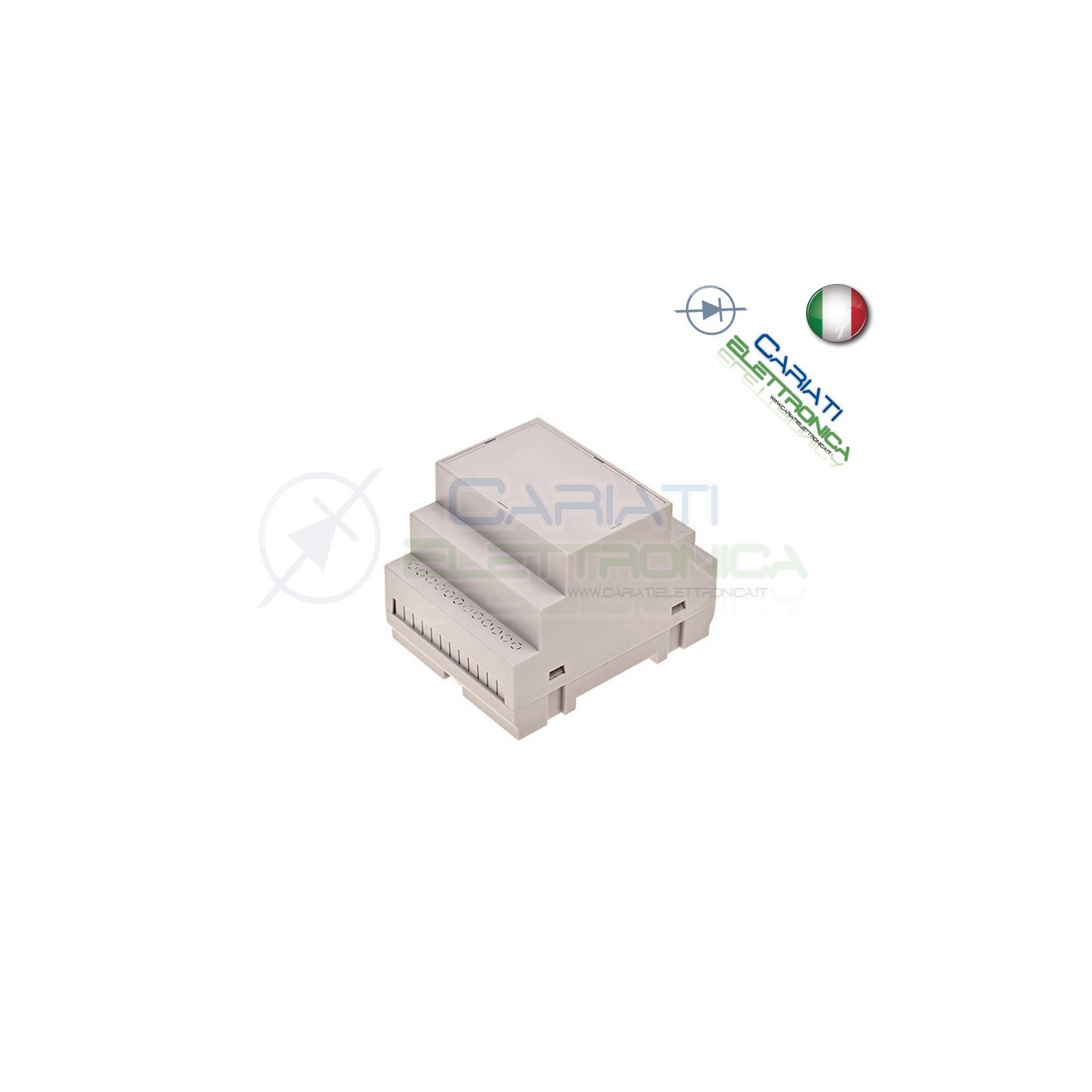 Contenitore Custodia DIN per Guida DIN Grigio Domotica