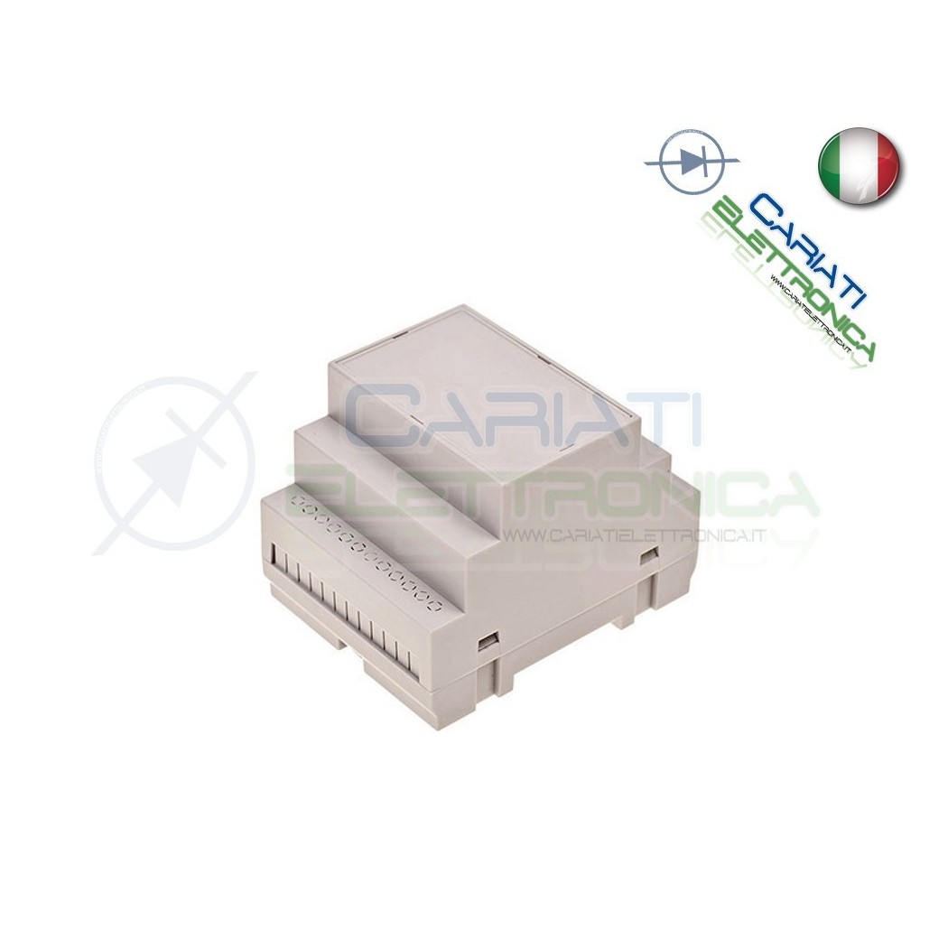 Contenitore Custodia DIN per Guida DIN Grigio Domotica