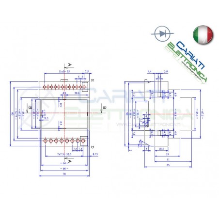 Contenitore Custodia DIN per Guida DIN Grigio Domotica