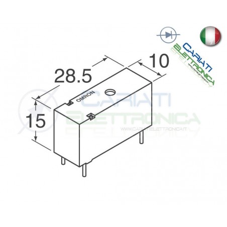 Relè G6RN-1 24VDC Bobina 24V Dc Omron SPDT 8A 250VAC 5A 30VDC Omron