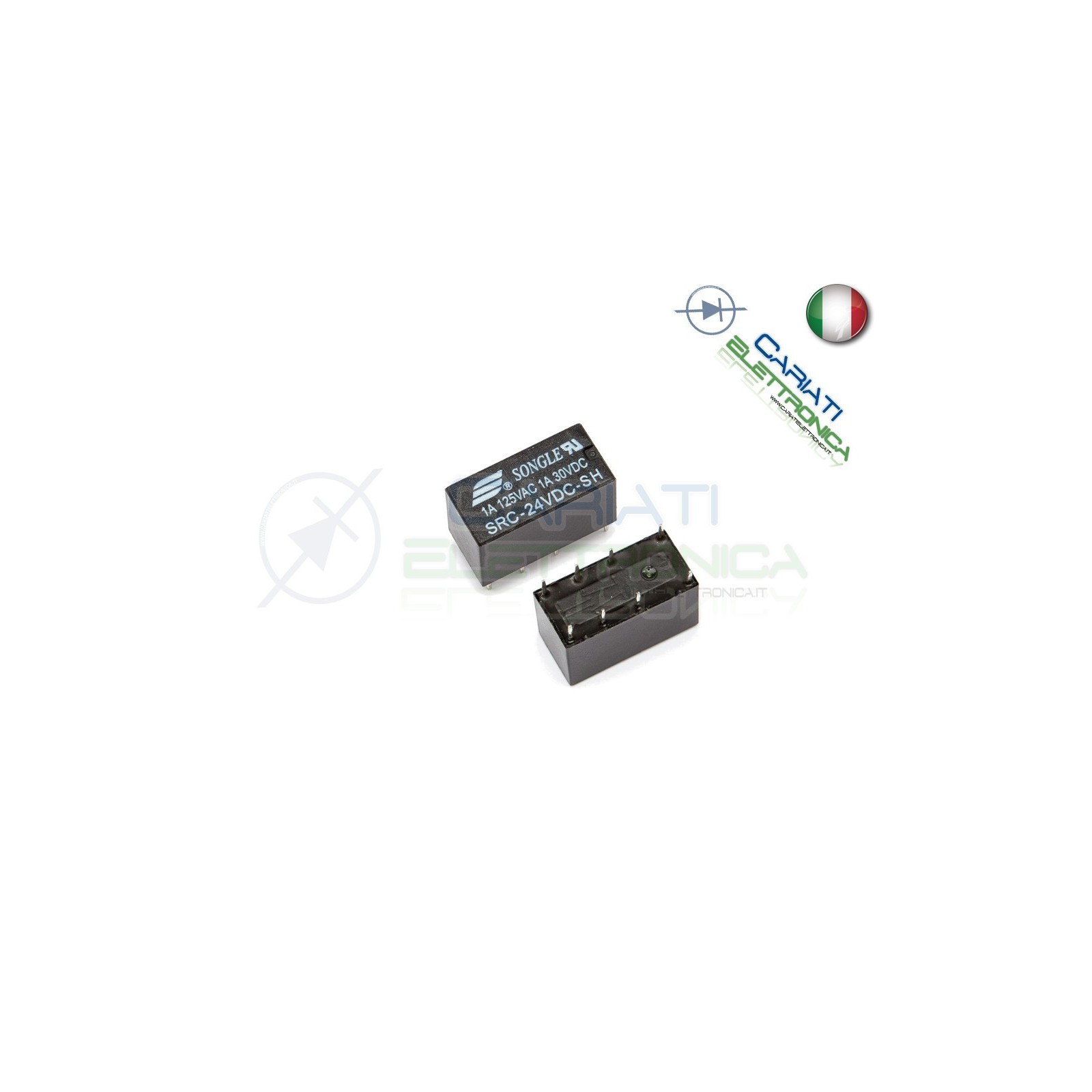 Relay Relè 24V DC SONGLE DPDT 1A 125VAC 1A 30VDC SRC-24VDC-SH Songle