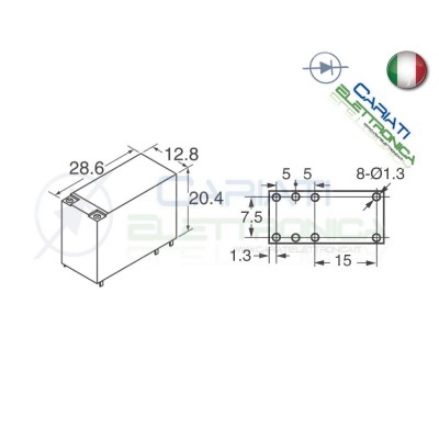 Relay JW2SN-DC24V coil 24V DC DPDT Panasonic 5A 250VAC 5A 30VDCPanasonic