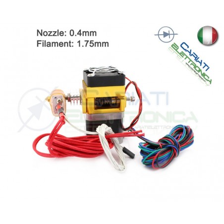 MK8 estrusore 0.4mm Nozzle for Reprap 3D Printer per stampante 3D RAMPS Generico