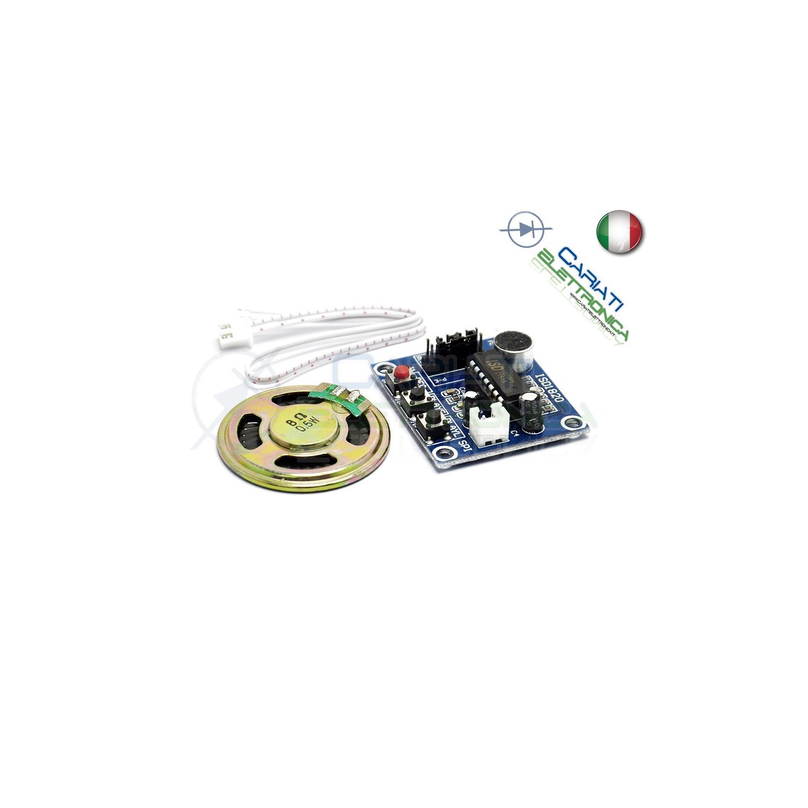 Sensore vocale con ISD1820 voce voice module shield per arduino