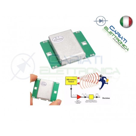 Sensore Modulo Movimento HB100 10.525GHz Doppler Radar Motion Detector Arduino