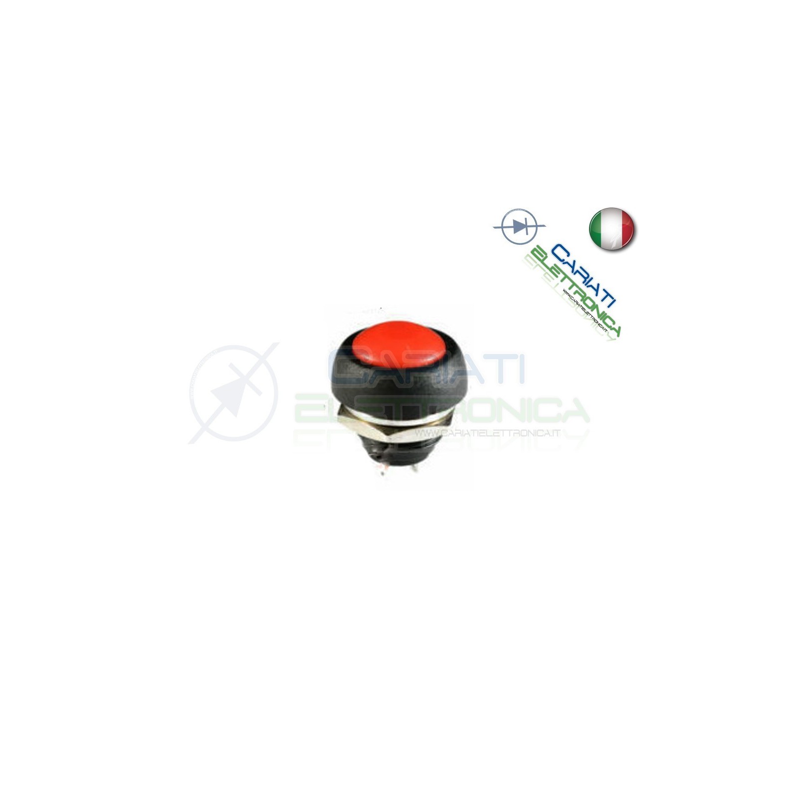 PULSANTE ROSSO IP65 NORMALMENTE APERTO