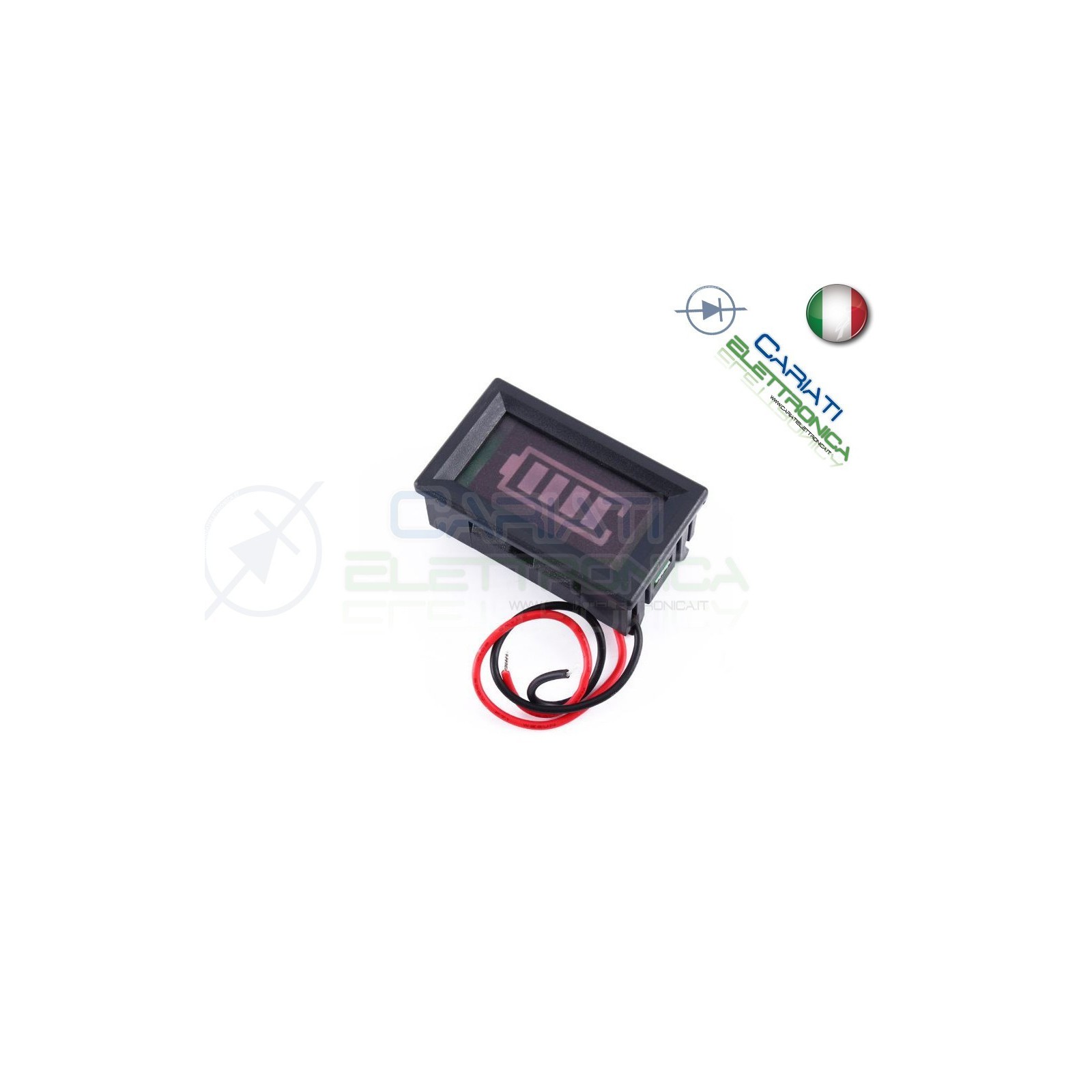 INDICATORE DI CARICA Display led da pannello per batterie 3.3V 4.2V DC