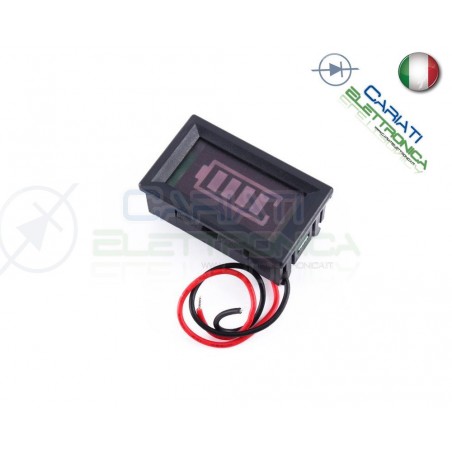INDICATORE DI CARICA Display led da pannello per batterie 3.3V 4.2V DC