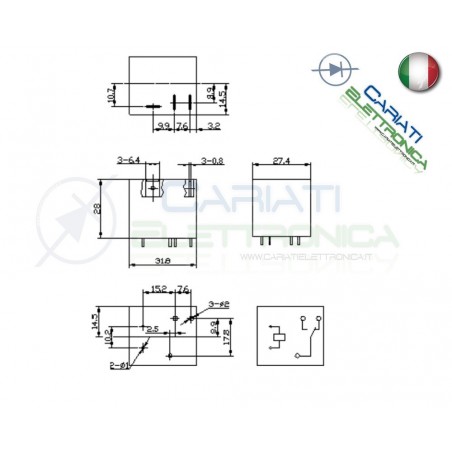 Relè singolo scambio Songle SLC-24VDC-SL-C 30A 24VDC 24VSongle