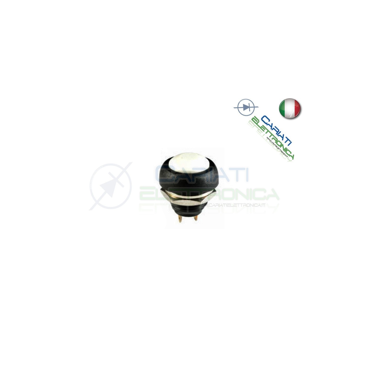 PULSANTE BIANCO IP65 NORMALMENTE APERTO