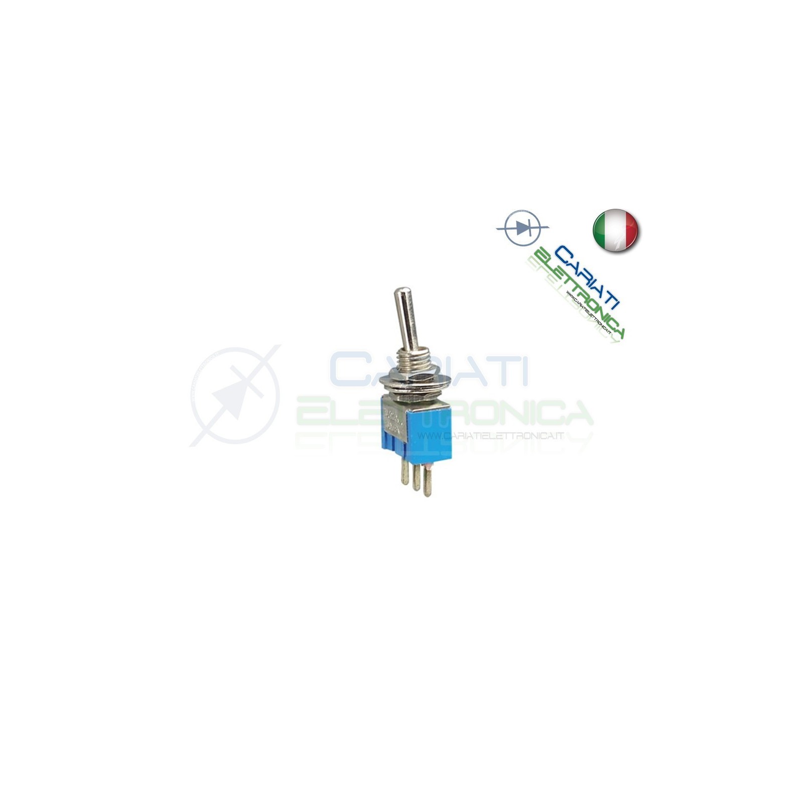 Interruttore Deviatore a Leva ON OFF ON 6A 120V CON PIN DA PCB