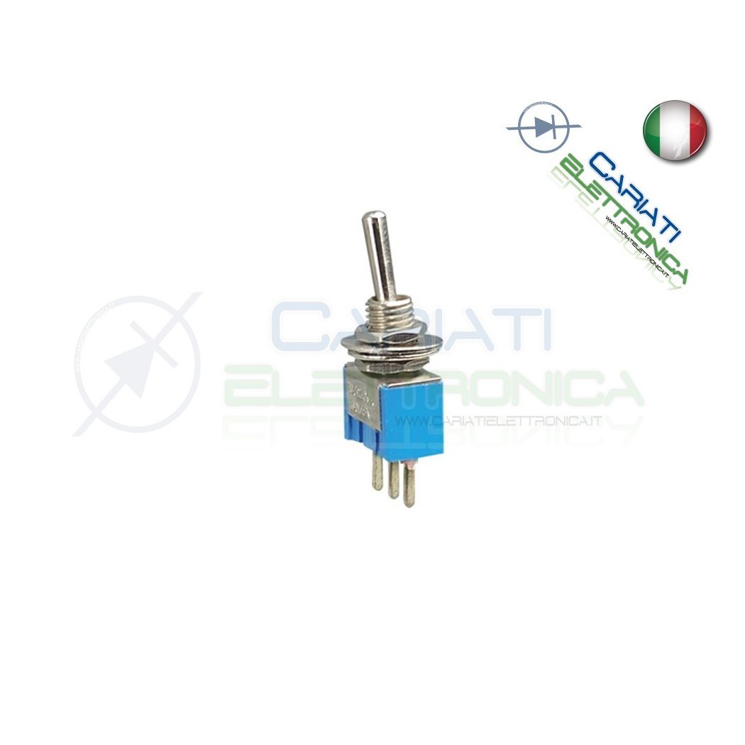 Interruttore Deviatore a Leva ON OFF ON 6A 120V CON PIN DA PCB