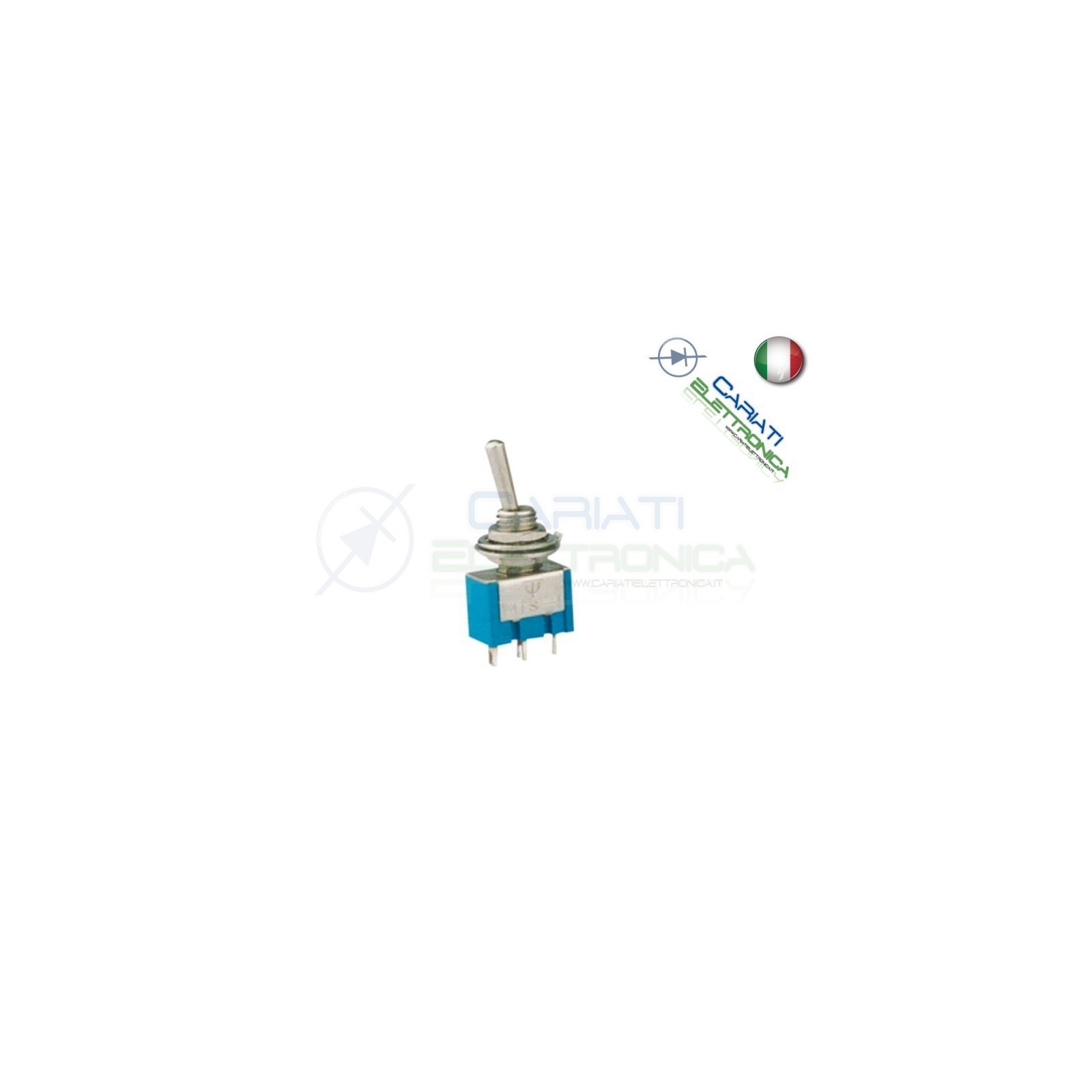 Interruttore Deviatore a Leva ON OFF ON 2A 250V con Ritorno centrale
