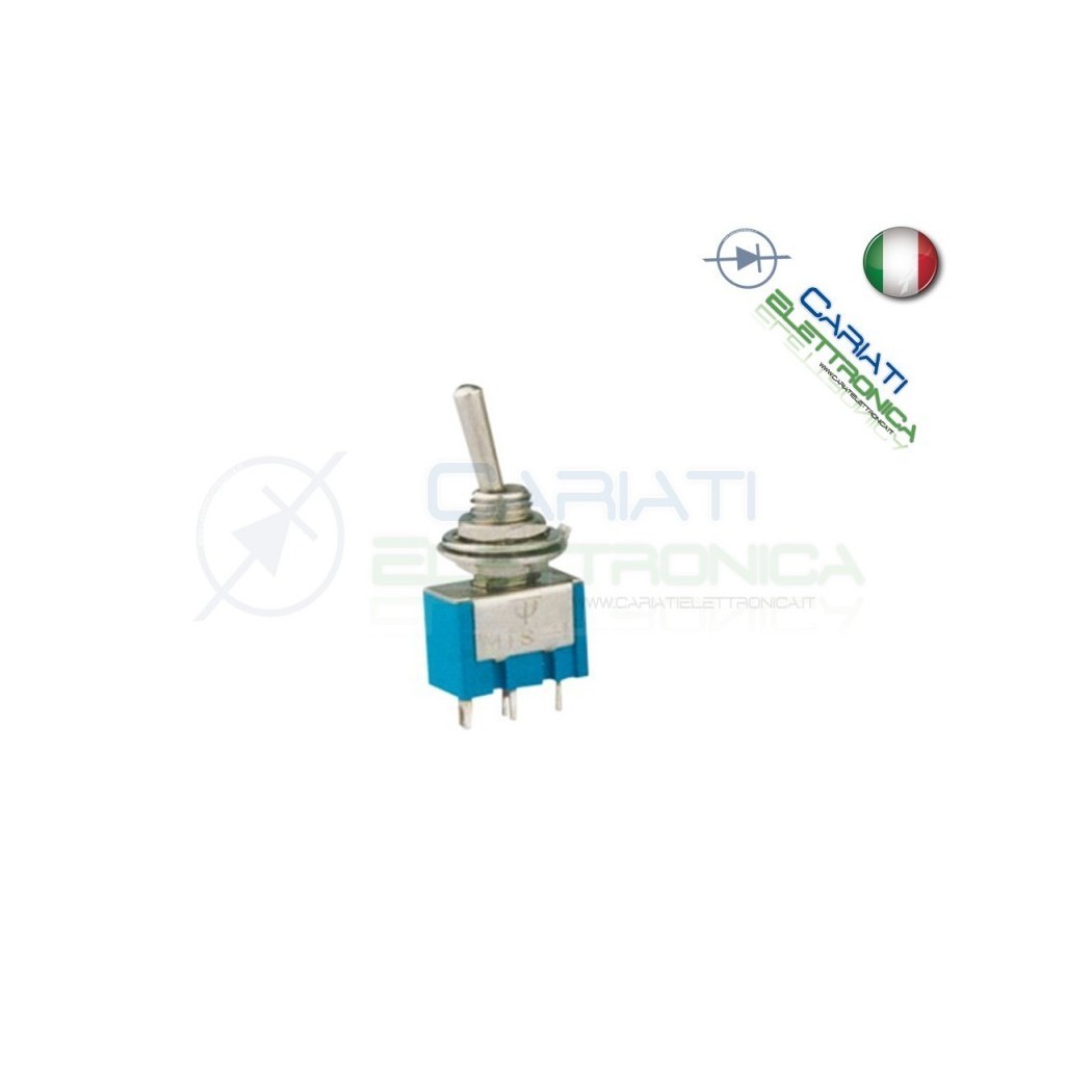 Interruttore Deviatore a Leva ON OFF ON 2A 250V con Ritorno centrale