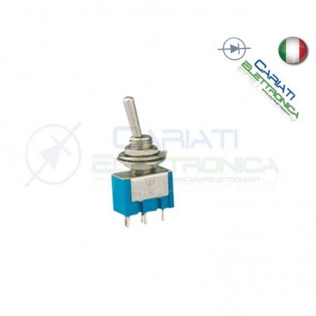 Interruttore Deviatore a Leva ON OFF ON 2A 250V con Ritorno centrale