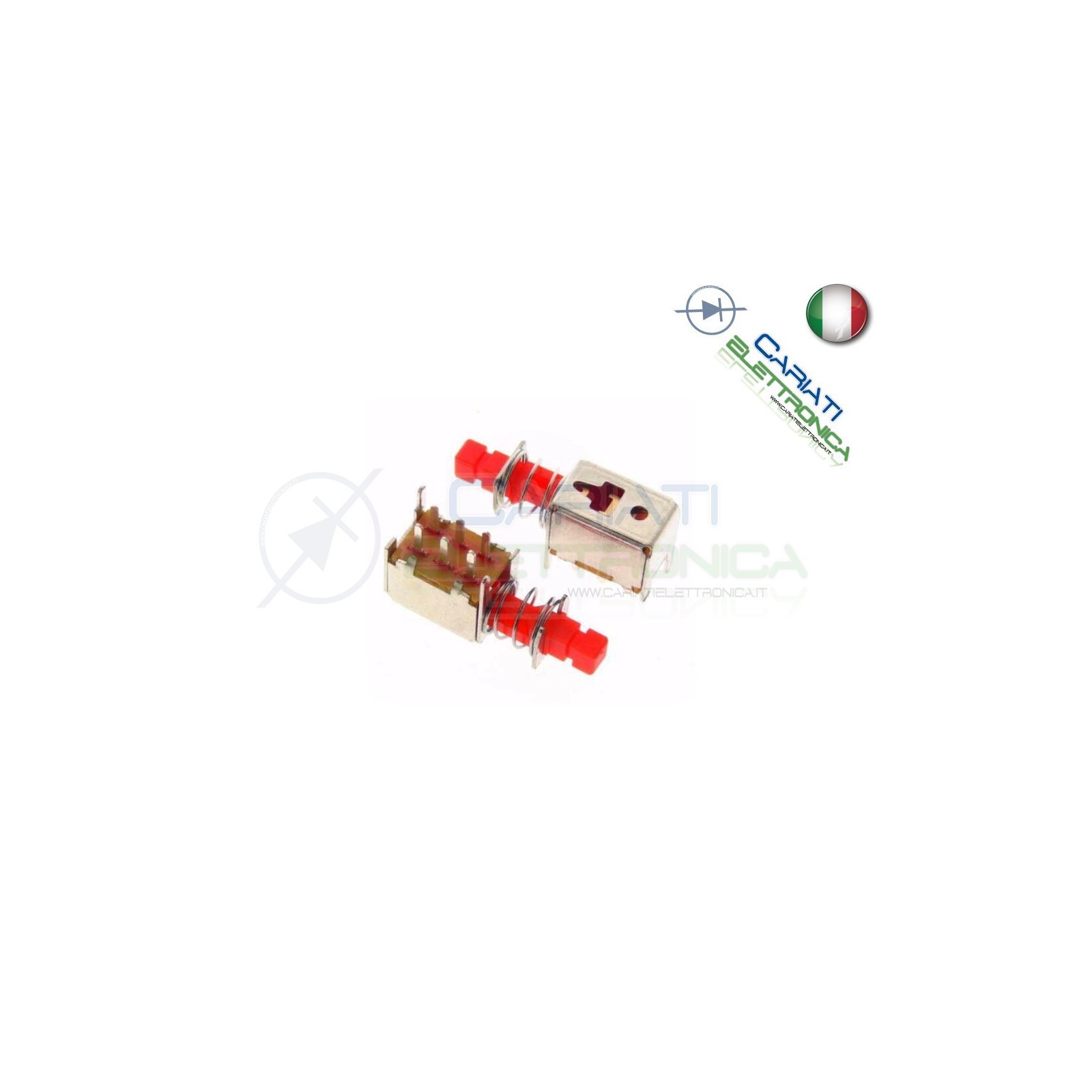 2 PEZZI PULSANTE DEVIATORE DPDT ON ON 50V 300mA 6pin PCB
