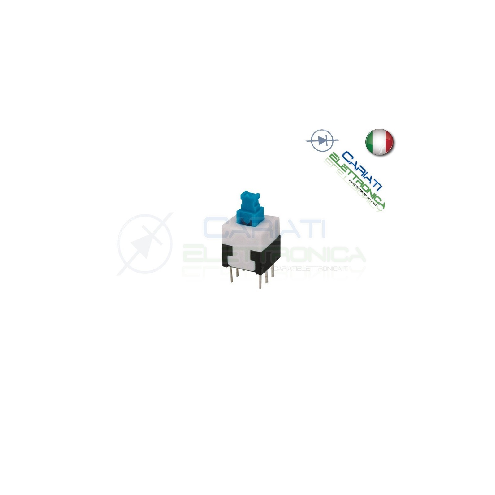 2 PEZZI PULSANTE DEVIATORE ON ON DPDT MICRO DOPPIO 8X8 mm PCB 6 PIN